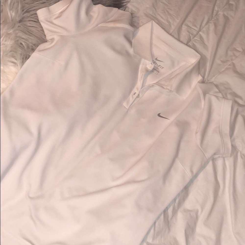 Nike white golf shirt